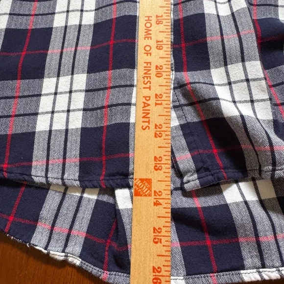 Jachs Girlfriend Top Women's XL Blue Red White Plaid Button Up Sleeveless - Picture 4 of 10